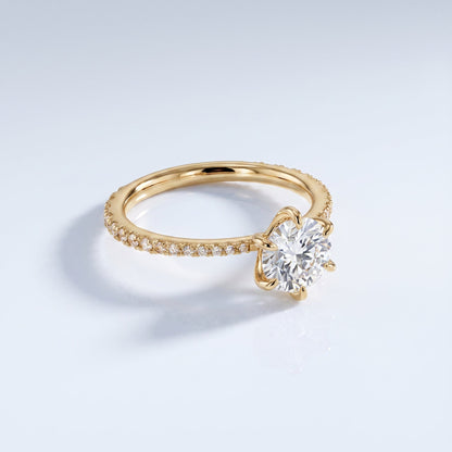 Marquise Swirl Solitaire Engagement Ring – 1 CT Lab Grown Diamond