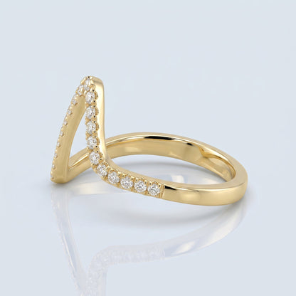 0.2 TCW Round Diamond Half Eternity DEF/VVS Lab Grown Wedding Band