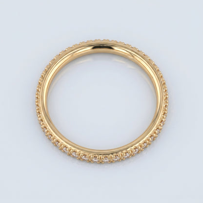 0.2 TCW Round Diamond Half Eternity DEF/VVS Lab Grown Wedding Band
