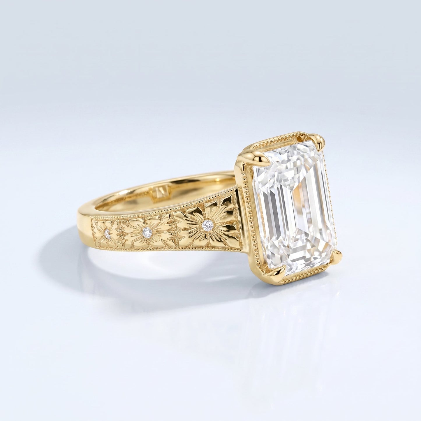 Marquise Swirl Solitaire Engagement Ring – 1 CT Lab Grown Diamond