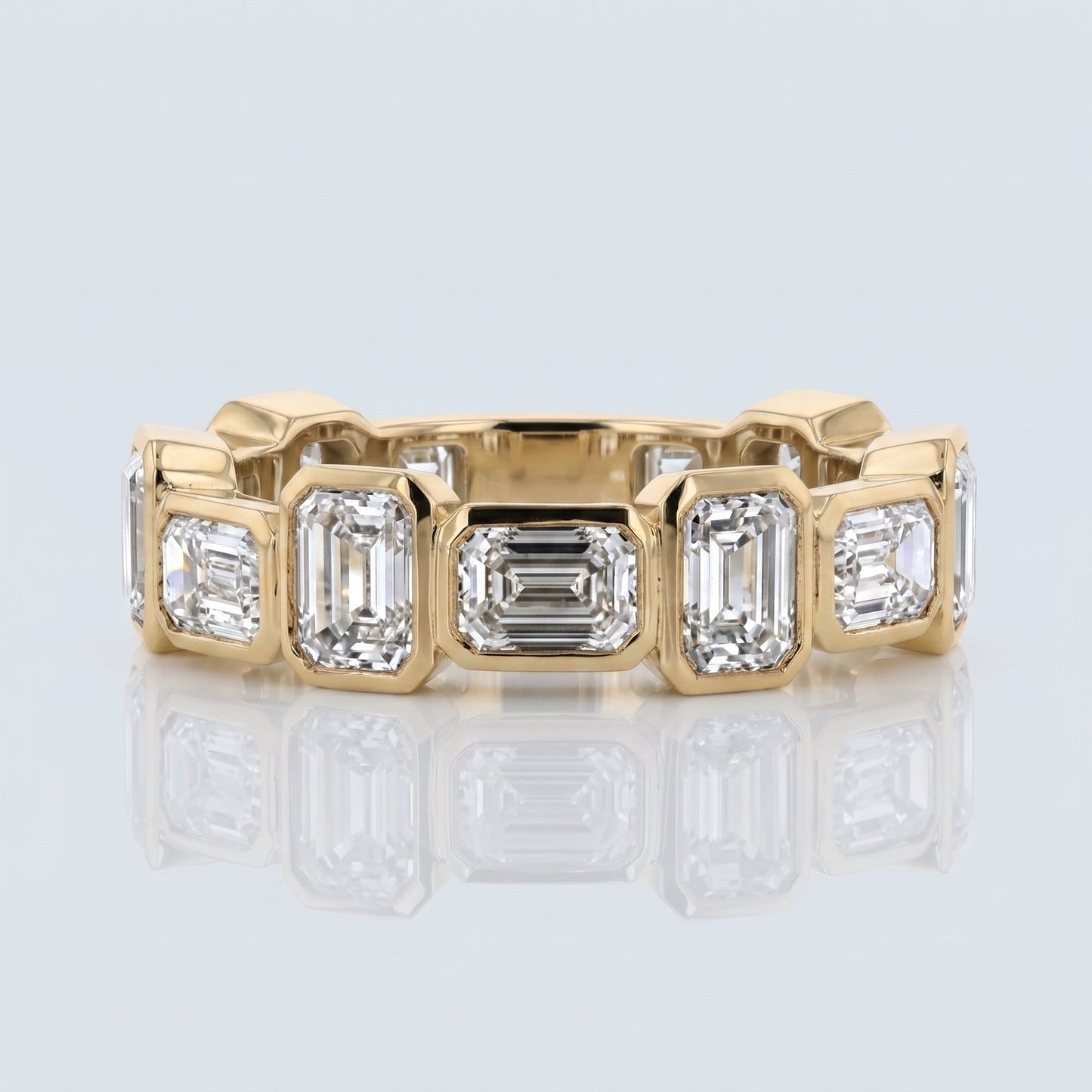 0.2 TCW Round Diamond Half Eternity DEF/VVS Lab Grown Wedding Band