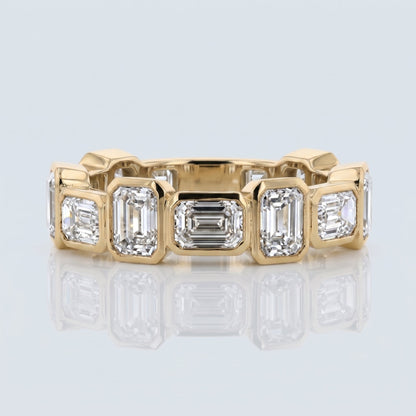 0.2 TCW Round Diamond Half Eternity DEF/VVS Lab Grown Wedding Band