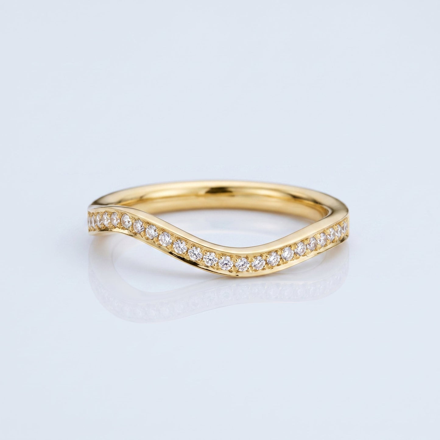 0.2 TCW Round Diamond Half Eternity DEF/VVS Lab Grown Wedding Band