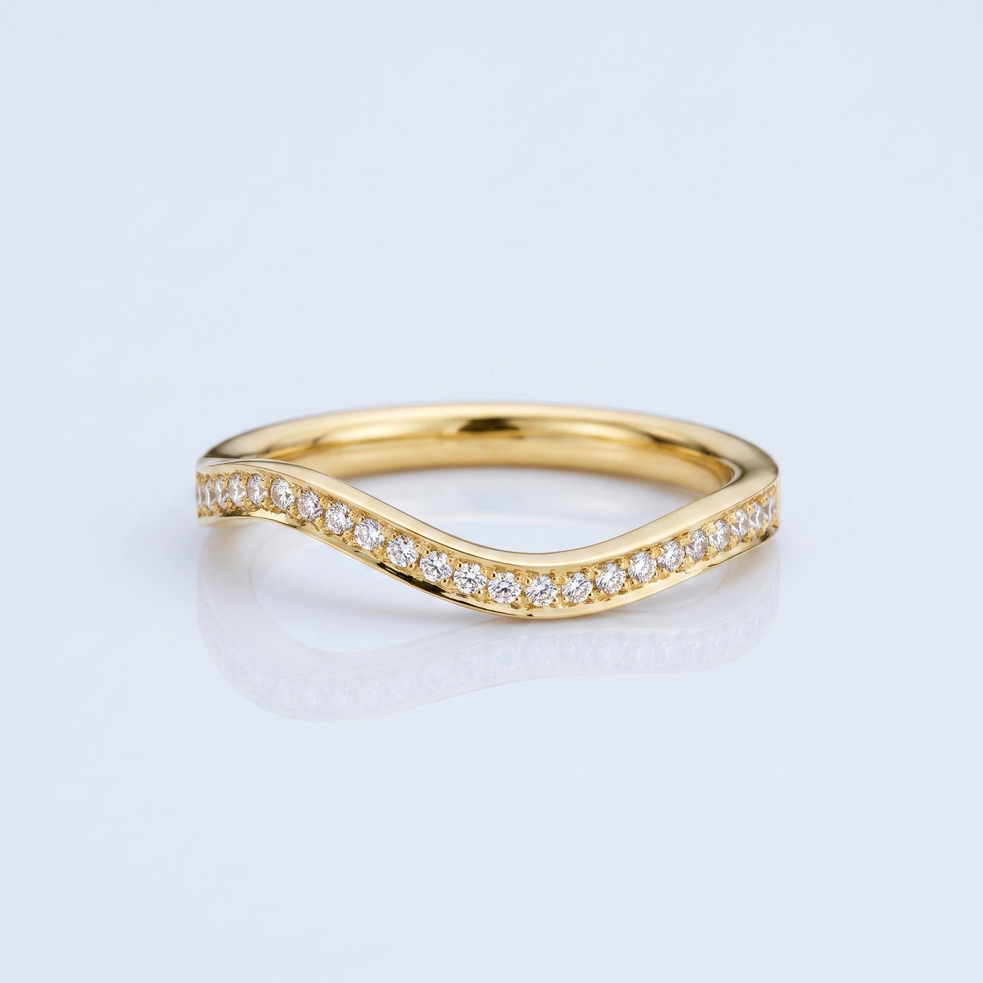 0.2 TCW Round Diamond Half Eternity DEF/VVS Lab Grown Wedding Band