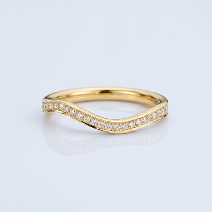 0.2 TCW Round Diamond Half Eternity DEF/VVS Lab Grown Wedding Band