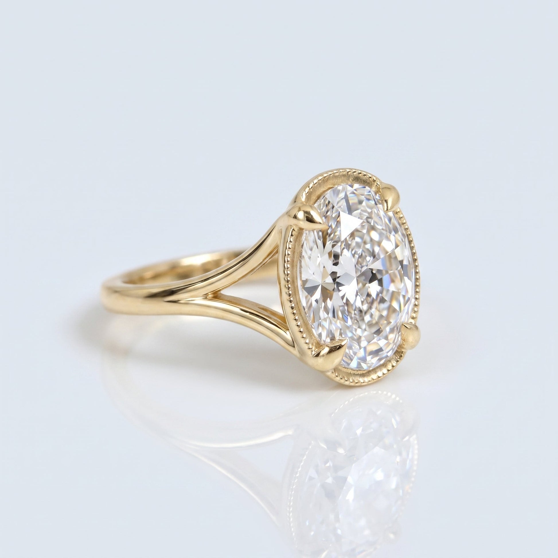 Marquise Swirl Solitaire Engagement Ring – 1 CT Lab Grown Diamond
