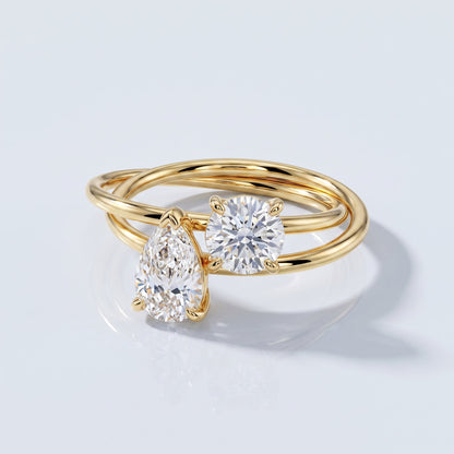 Marquise Swirl Solitaire Engagement Ring – 1 CT Lab Grown Diamond
