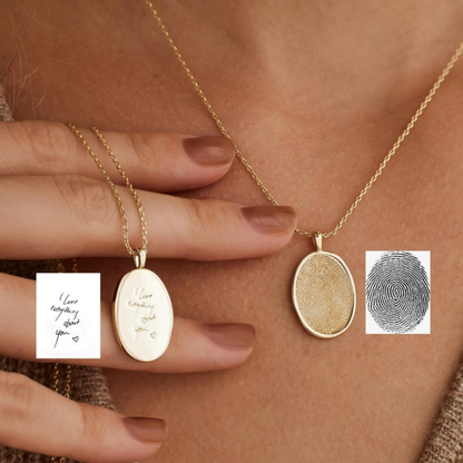 Fingerprint Dog Pendant Necklace