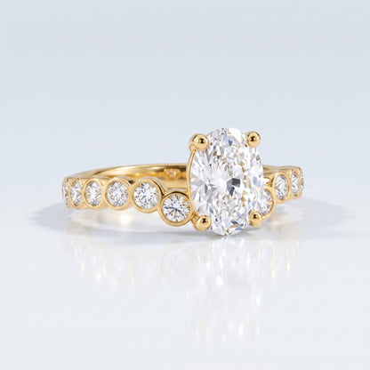 Marquise Swirl Solitaire Engagement Ring – 1 CT Lab Grown Diamond