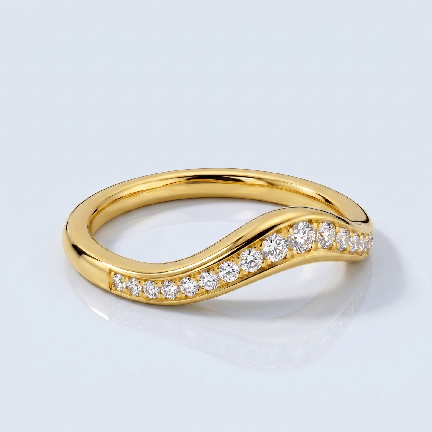 0.2 TCW Round Diamond Half Eternity DEF/VVS Lab Grown Wedding Band
