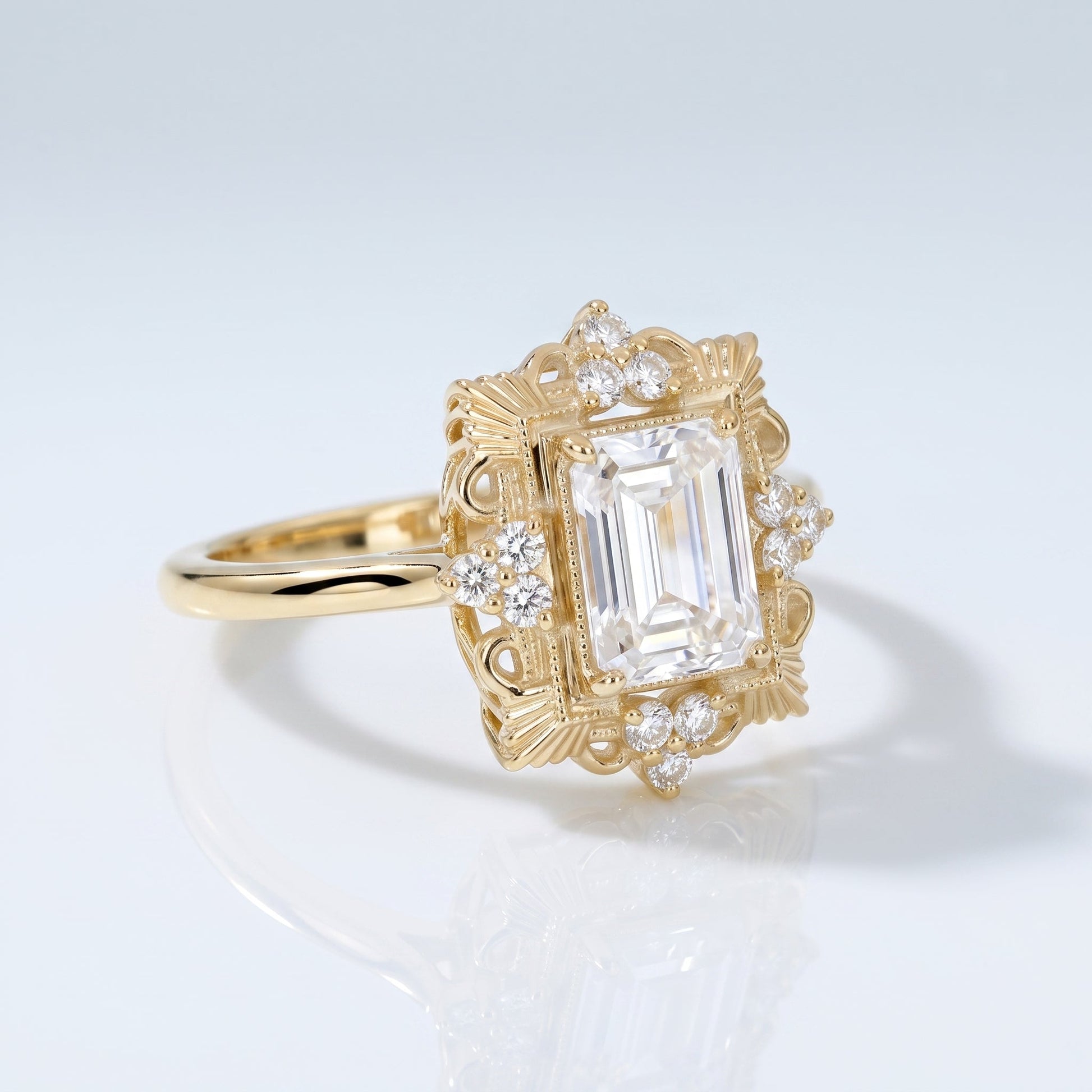 Marquise Swirl Solitaire Engagement Ring – 1 CT Lab Grown Diamond