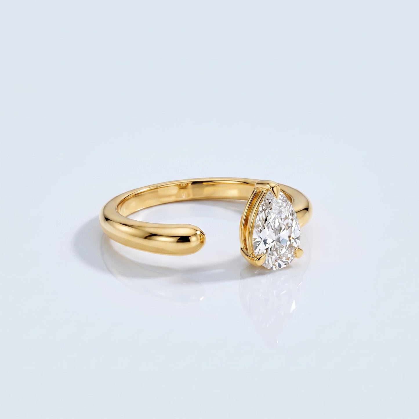 Marquise Swirl Solitaire Engagement Ring – 1 CT Lab Grown Diamond