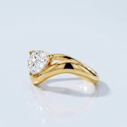 Marquise Swirl Solitaire Engagement Ring – 1 CT Lab Grown Diamond