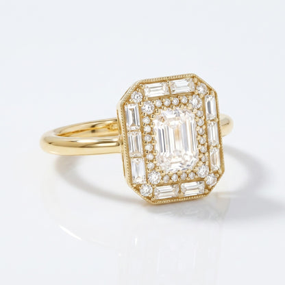 Marquise Swirl Solitaire Engagement Ring – 1 CT Lab Grown Diamond