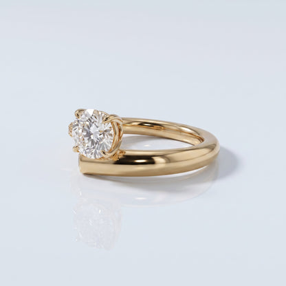 Marquise Swirl Solitaire Engagement Ring – 1 CT Lab Grown Diamond