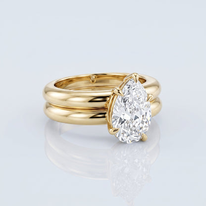 Marquise Swirl Solitaire Engagement Ring – 1 CT Lab Grown Diamond