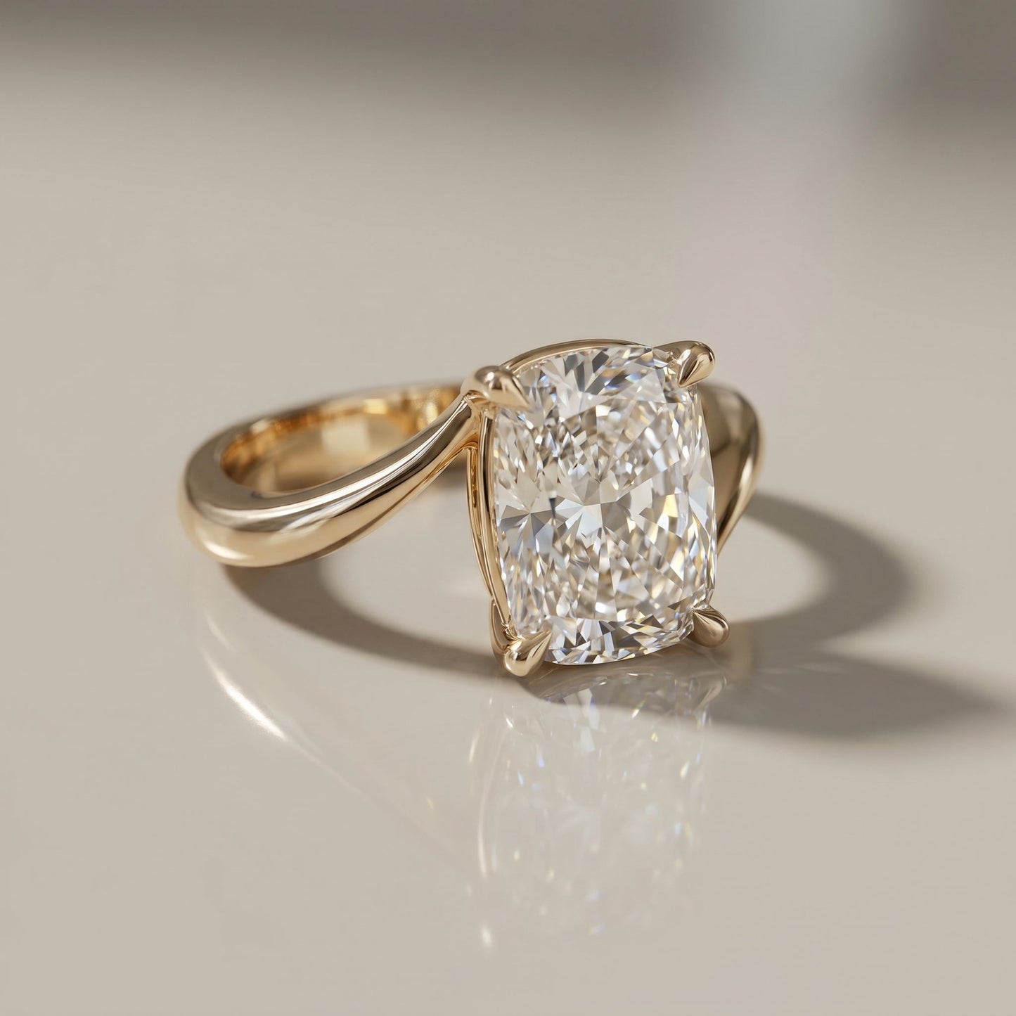 Oval Solitaire Engagement Ring – 2 CT Lab Grown Diamond