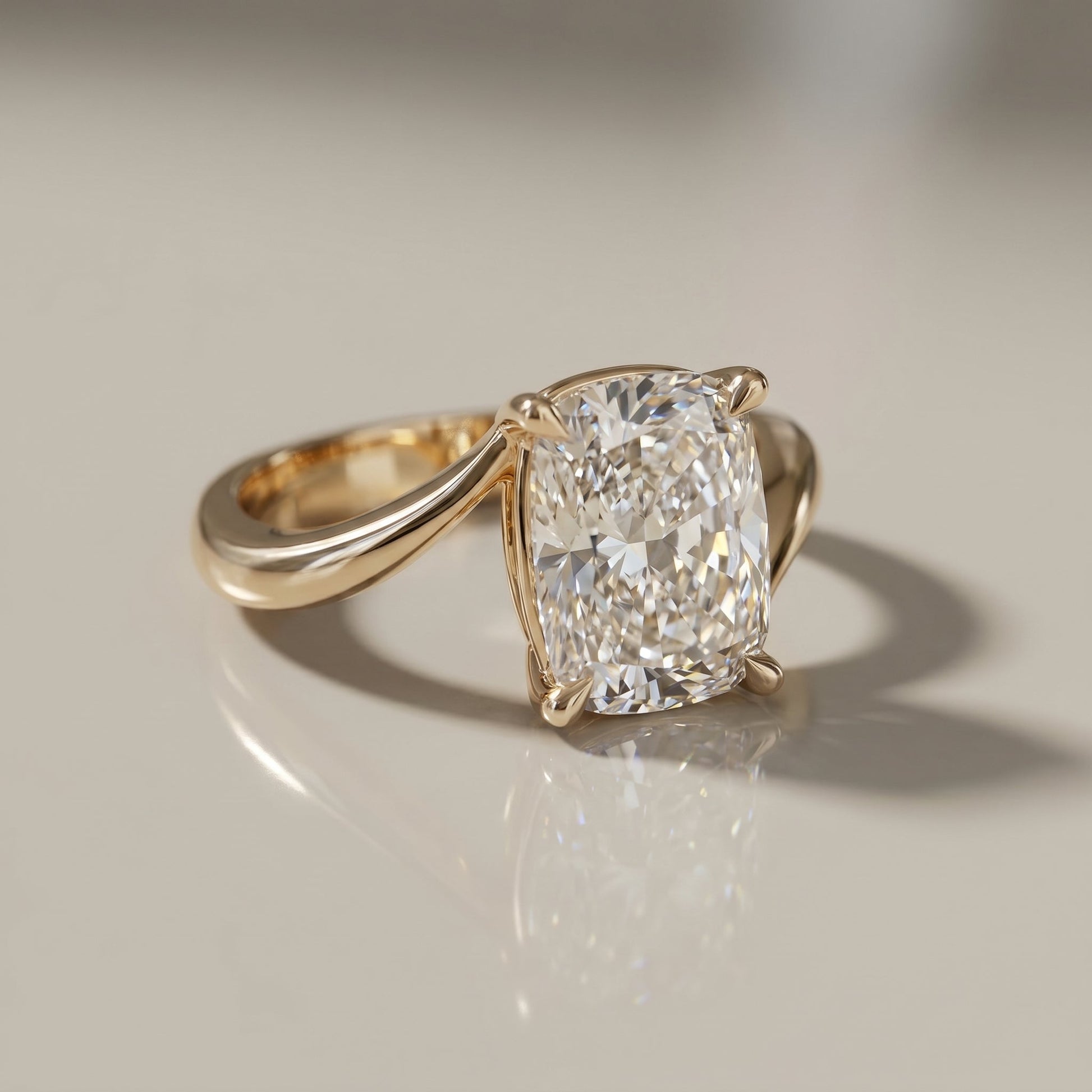Oval Solitaire Engagement Ring – 2 CT Lab Grown Diamond