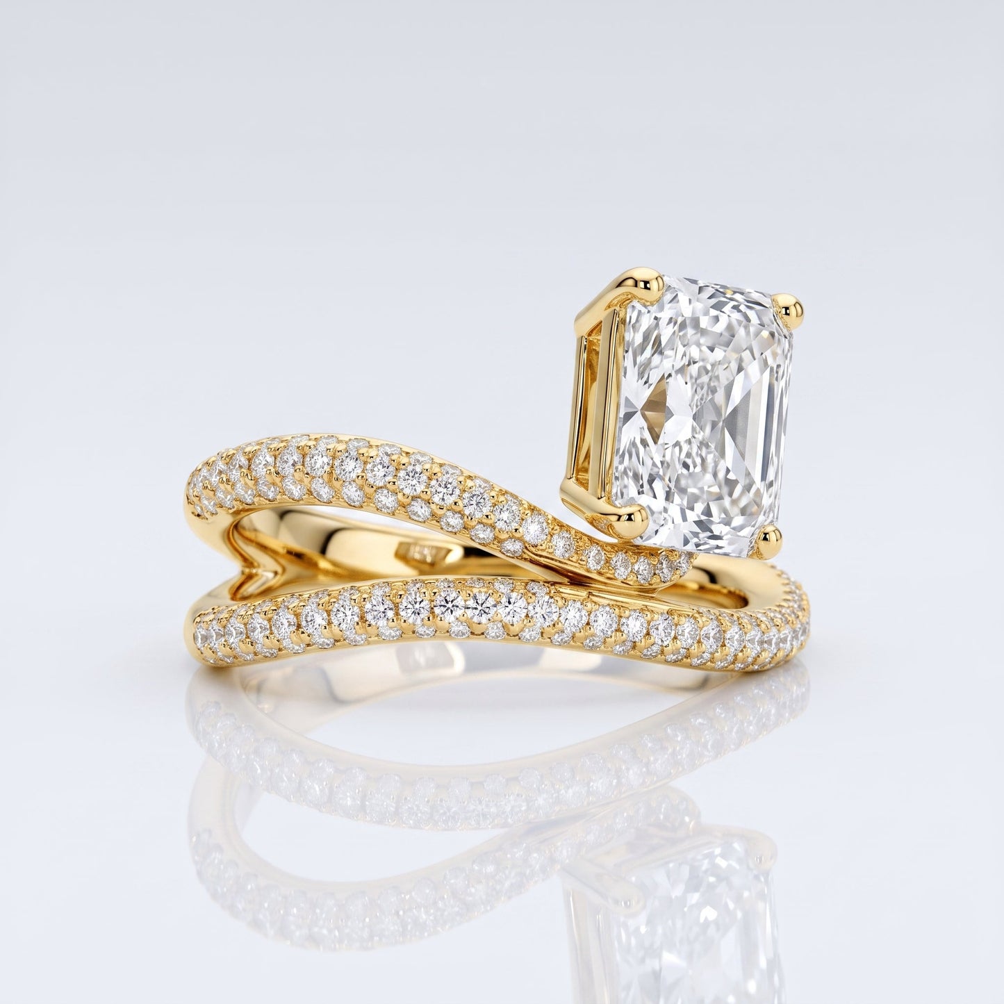 Marquise Swirl Solitaire Engagement Ring – 1 CT Lab Grown Diamond