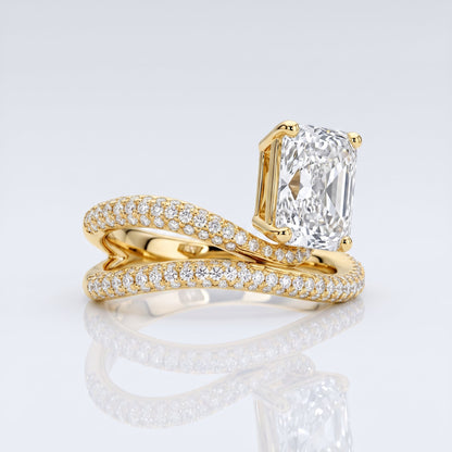 Marquise Swirl Solitaire Engagement Ring – 1 CT Lab Grown Diamond