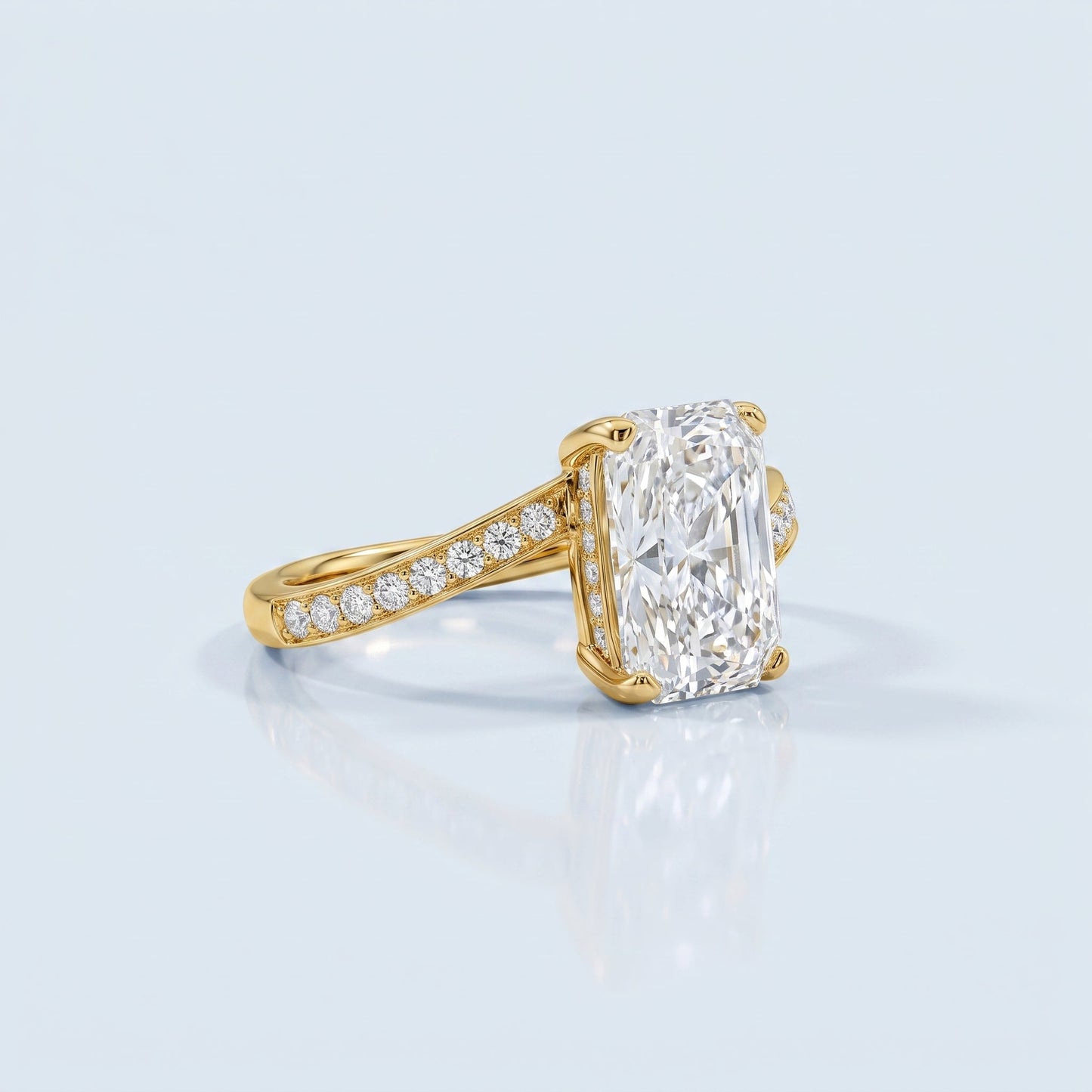 Marquise Swirl Solitaire Engagement Ring – 1 CT Lab Grown Diamond