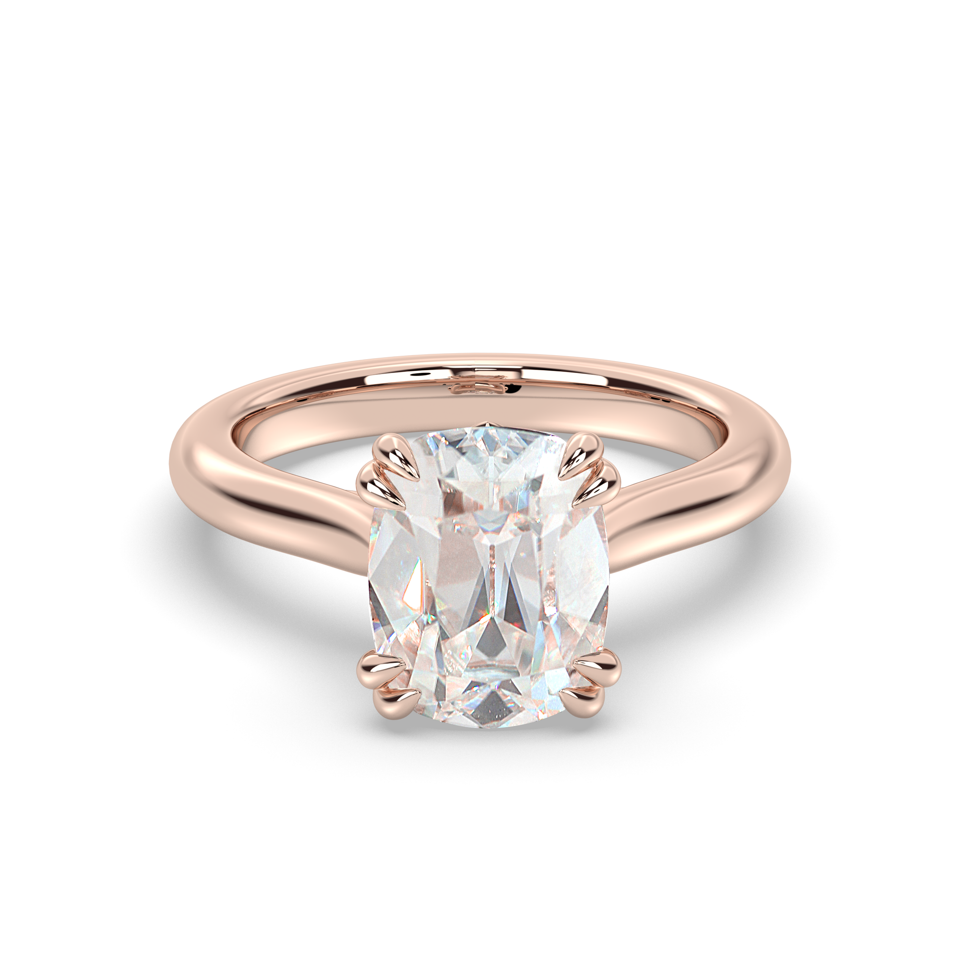 Marquise Shaped Three Stone Lab Grown Diamond Engagement Ring