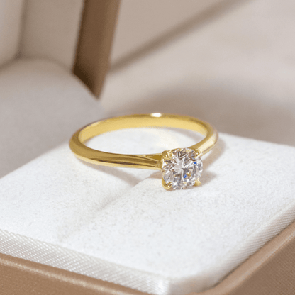 Marquise Shaped Three Stone Lab Grown Diamond Engagement Ring