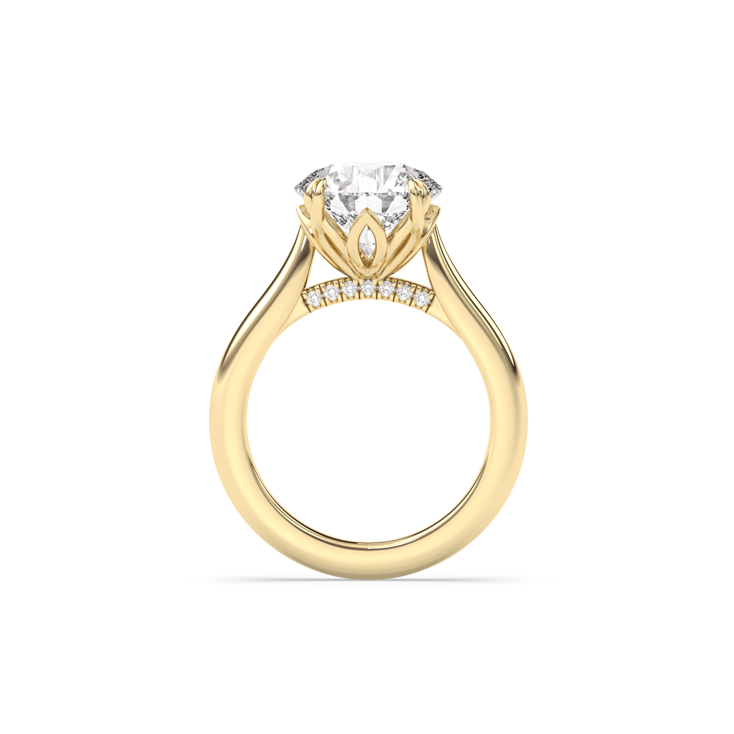 Marquise Shaped Three Stone Lab Grown Diamond Engagement Ring