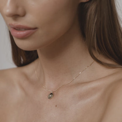 0.1 CT Round Shaped Circle Lab Grown Diamond Necklace