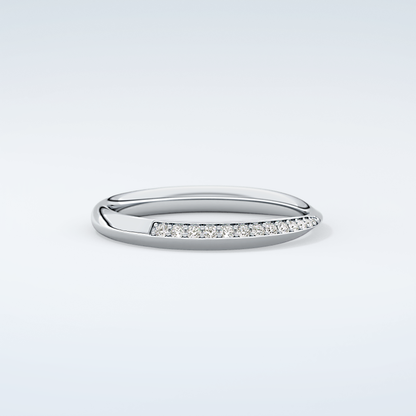 0.16 TCW Round Shaped Moissanite Wedding Band 16