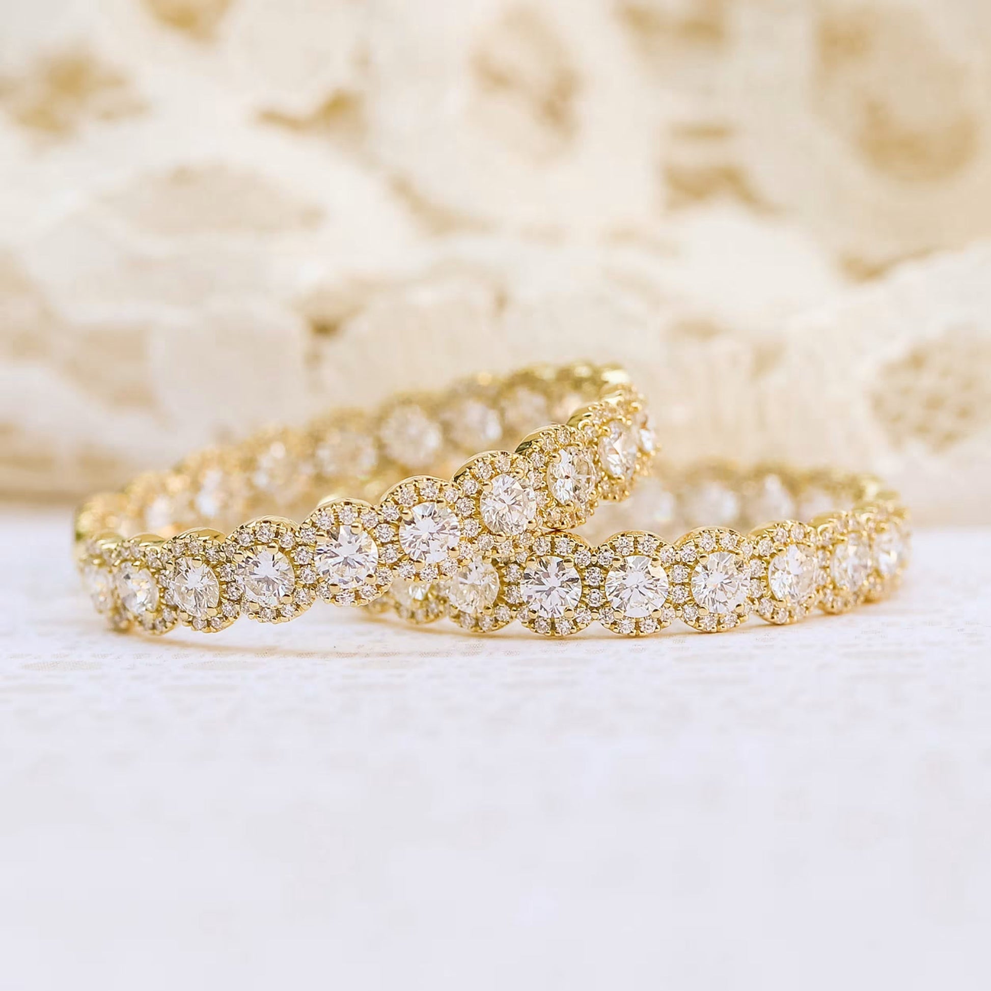 1.50 TCW Round Cut Moissanite Prong Set Inside Out Hoops Earrings in Gold 4