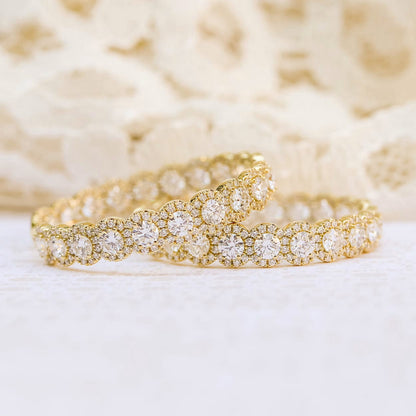 1.50 TCW Round Cut Moissanite Prong Set Inside Out Hoops Earrings in Gold 4