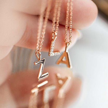 Customize Letter 'S' Necklace in Solid Gold 4