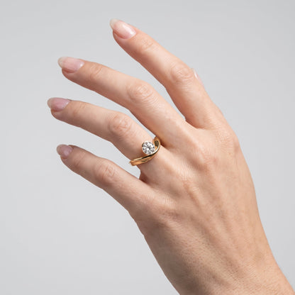 Marquise Swirl Solitaire Engagement Ring – 1 CT Lab Grown Diamond