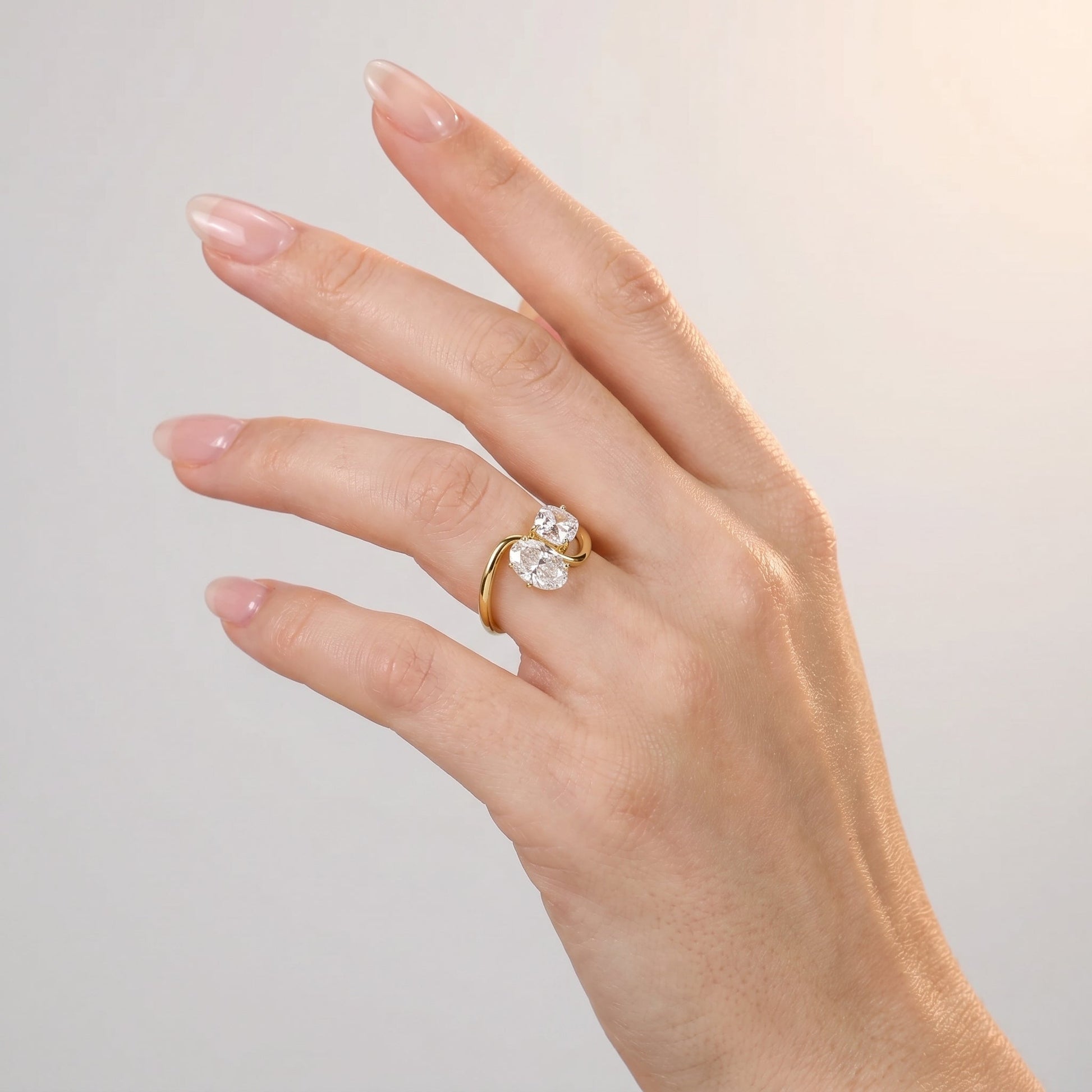 Marquise Swirl Solitaire Engagement Ring – 1 CT Lab Grown Diamond