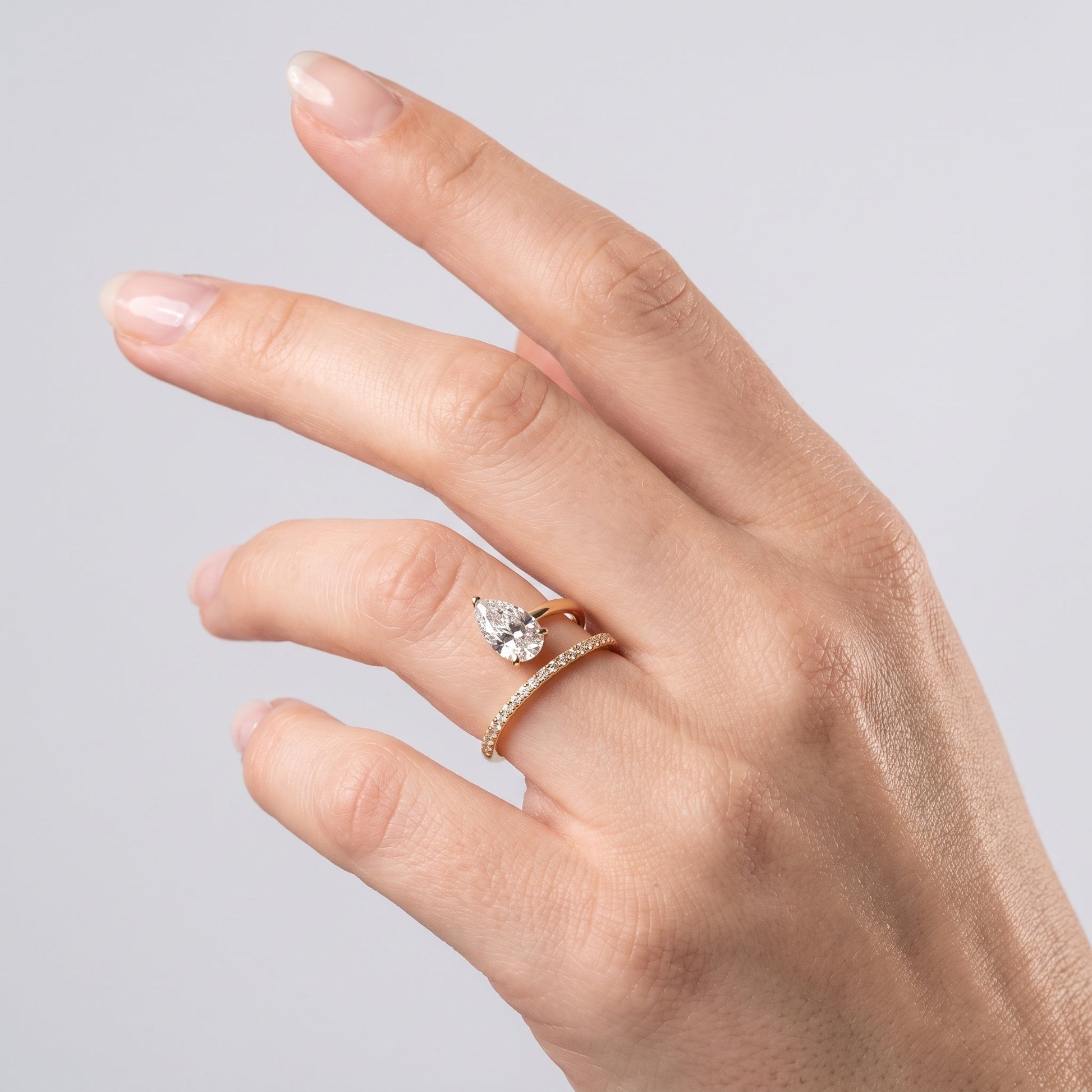 Marquise Swirl Solitaire Engagement Ring – 1 CT Lab Grown Diamond