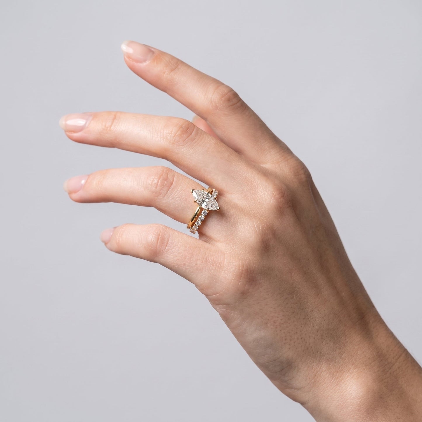 Marquise Swirl Solitaire Engagement Ring – 1 CT Lab Grown Diamond