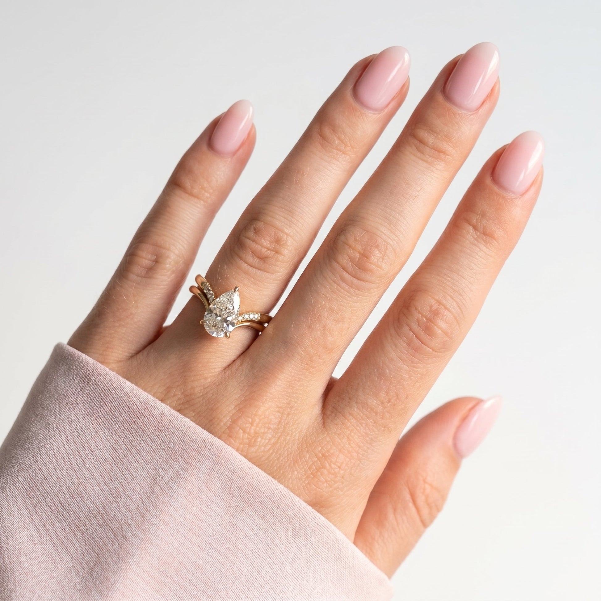 1.0 CT Round Solitaire Moissanite Diamond Bridal Ring Set