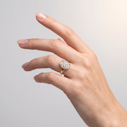 Marquise Swirl Solitaire Engagement Ring – 1 CT Lab Grown Diamond