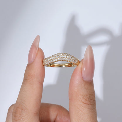 0.2 TCW Round Diamond Half Eternity DEF/VVS Lab Grown Wedding Band