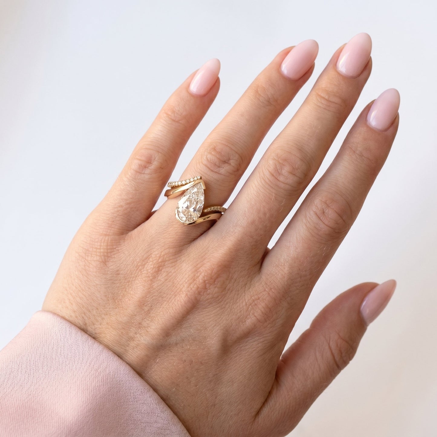 1.0 CT Round Solitaire Moissanite Diamond Bridal Ring Set