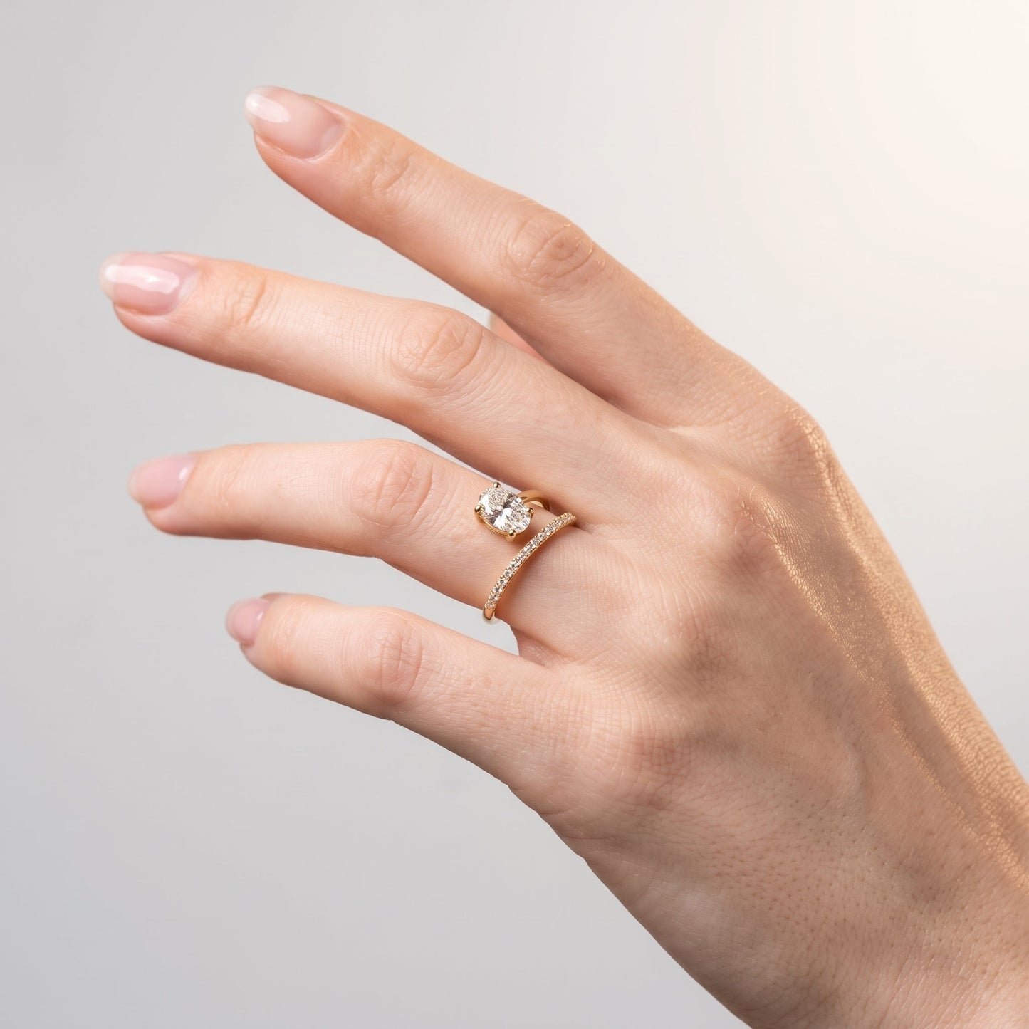 Marquise Swirl Solitaire Engagement Ring – 1 CT Lab Grown Diamond