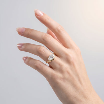 Marquise Swirl Solitaire Engagement Ring – 1 CT Lab Grown Diamond