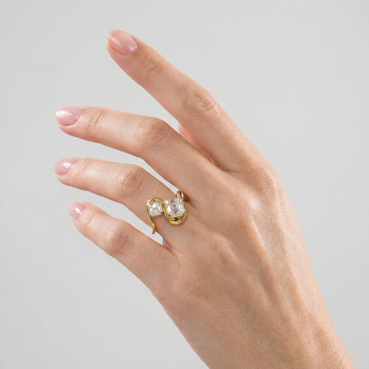 Marquise Swirl Solitaire Engagement Ring – 1 CT Lab Grown Diamond