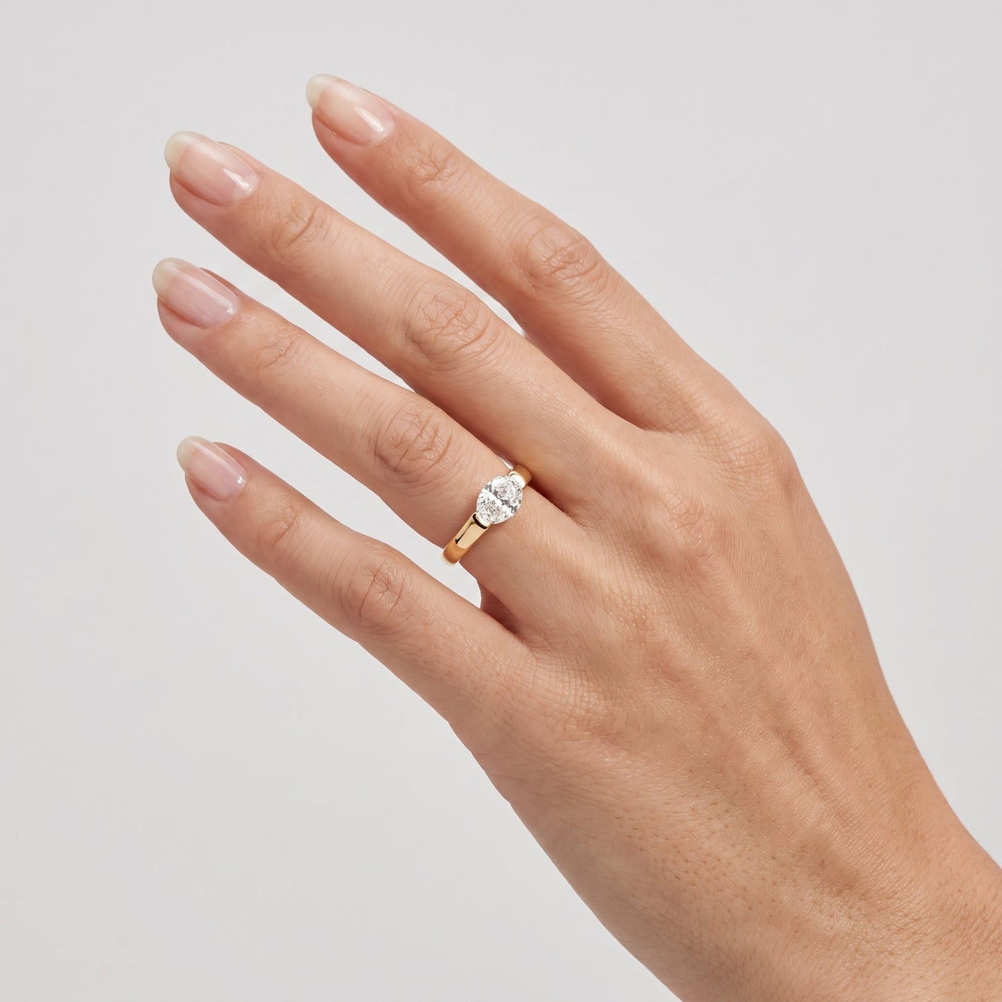 Marquise Swirl Solitaire Engagement Ring – 1 CT Lab Grown Diamond