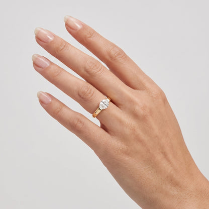 Marquise Swirl Solitaire Engagement Ring – 1 CT Lab Grown Diamond
