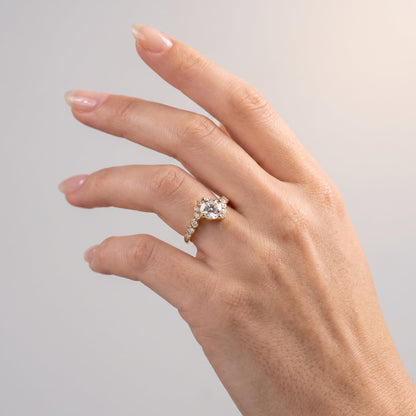 Marquise Swirl Solitaire Engagement Ring – 1 CT Lab Grown Diamond