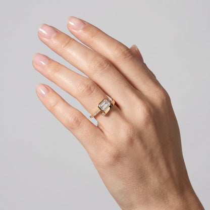 Marquise Swirl Solitaire Engagement Ring – 1 CT Lab Grown Diamond