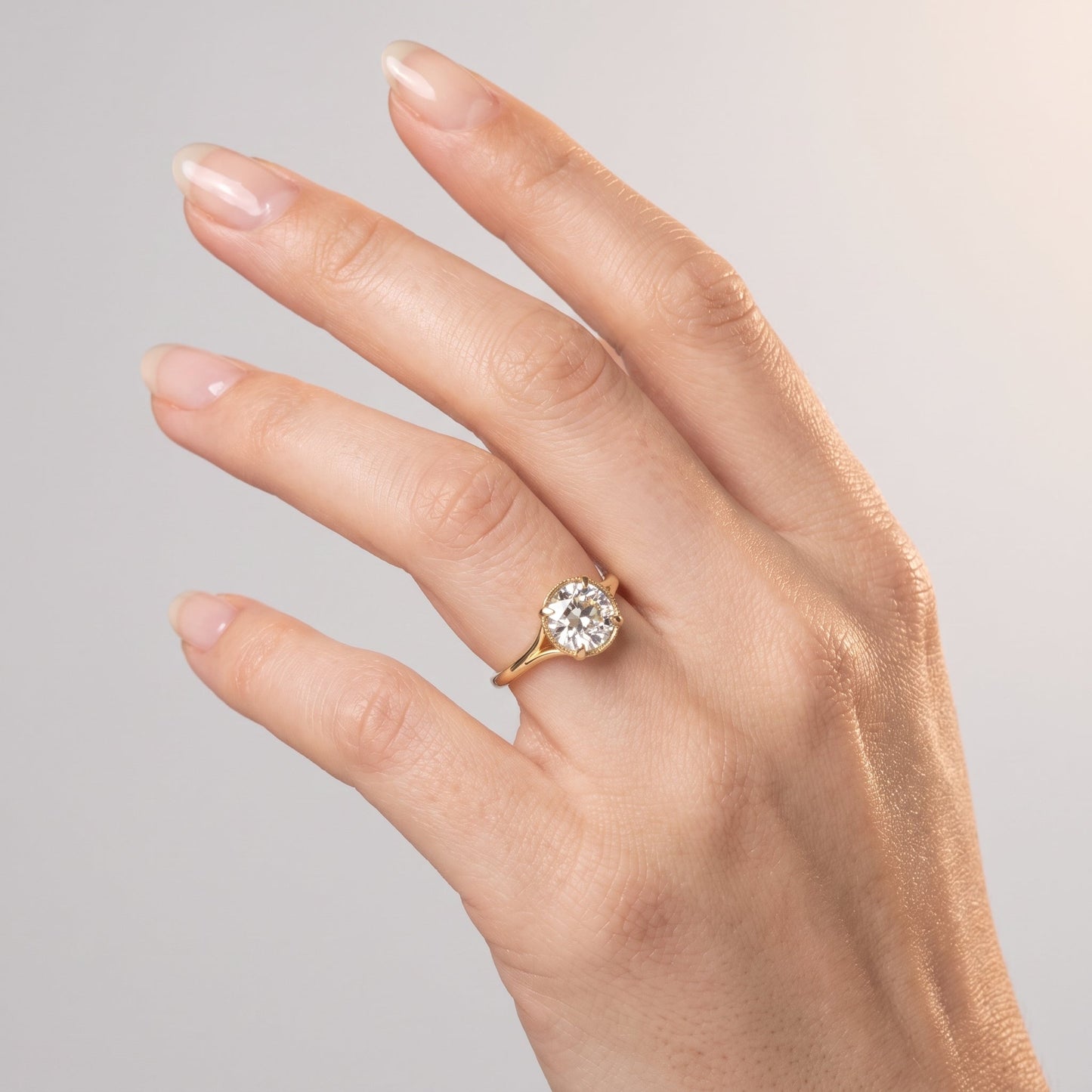 Marquise Swirl Solitaire Engagement Ring – 1 CT Lab Grown Diamond