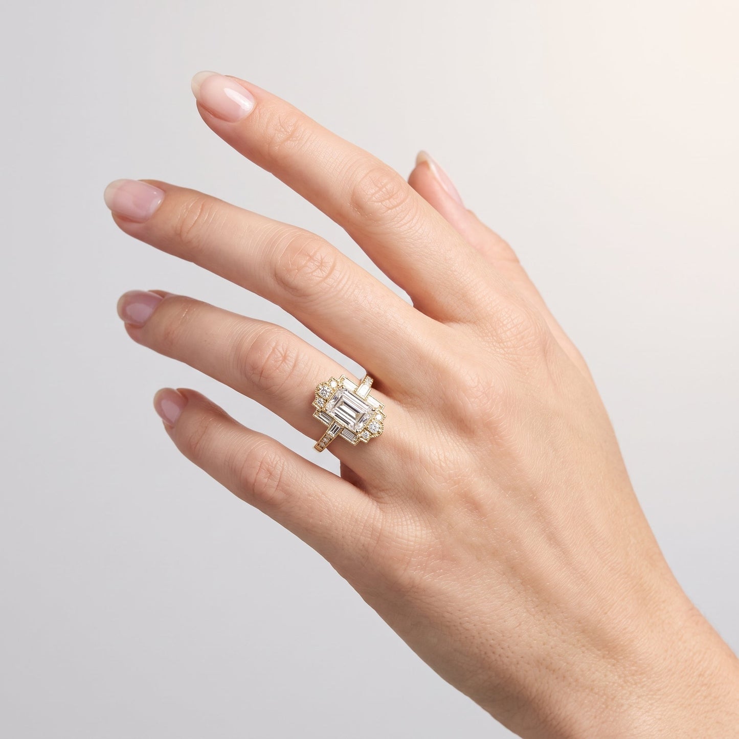 Marquise Swirl Solitaire Engagement Ring – 1 CT Lab Grown Diamond
